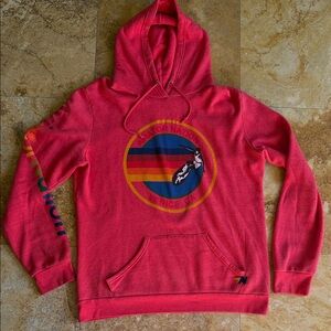 Aviator Nation Pink Hoodie with Multicolor Graphic